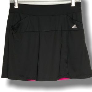 adidas Black Athletic Skort with Pink Liner
